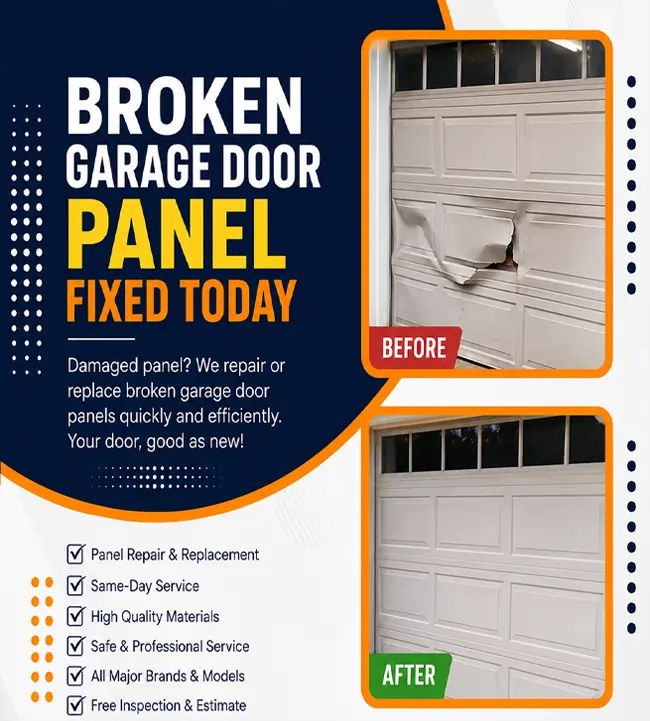Garage door panel repair near me