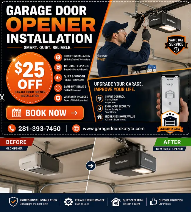 Garage door opener repair offer