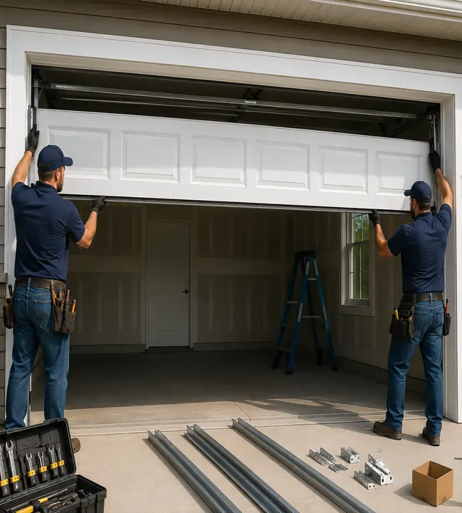 New garage door installation
